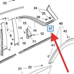 Vauxhall Crossland 2022-Present RH Outer Window Seal