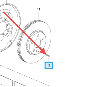 Vauxhall Astra 2011-2015 Front Brake Disc Screw (1)