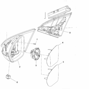 Vauxhall Insignia 2018-Present Door Mirror (Less Cover)