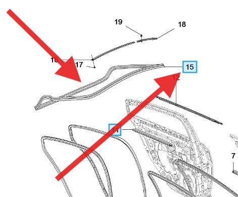 Vauxhall Insignia 2018-Present Tailgate Seal