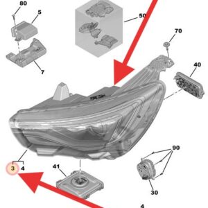 Vauxhall Grandland X 2017- 2024 Bare Headlamp
